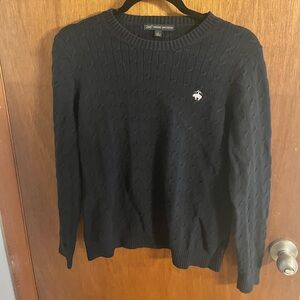 Brooks Brothers 346 Cotton Cable-knit Crewneck Sweater